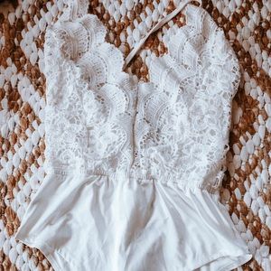 White Lace Bodysuit